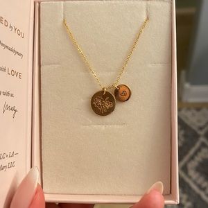 Made by Mary - August Birth Flower Poppy necklace